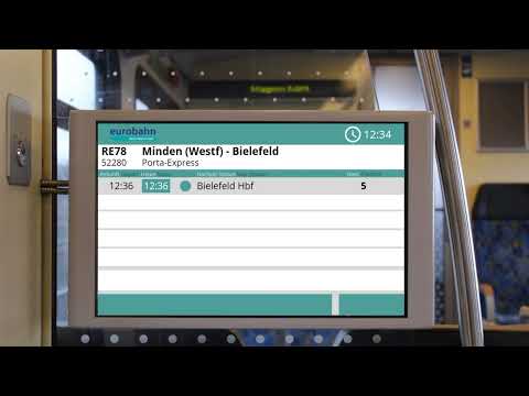 Eurobahn - Ansagen des RE78 von Bielefeld nach Minden