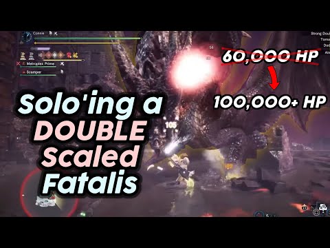 Solo (Full Carry) on Multiplayer Scaled Fatalis - More than 100,000HP! | MHW Iceborne