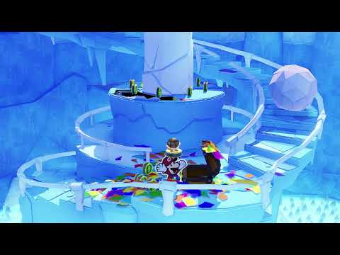 Paper Mario The Origami King Walkthrough Part 24: Ice Vellumental Mountain