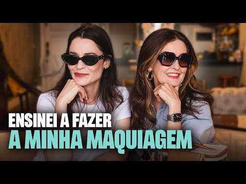 Será que ficou bom? 😎 Dei uma aula de maquiagem para Vanessa Rozan!