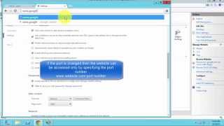 How to change website ip address or port number in windows server 2012