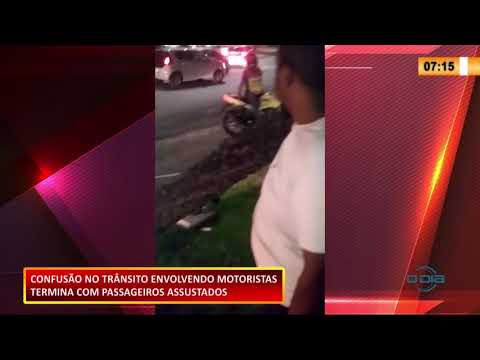 Confusão entre motoristas assusta passageiros de í´nibus  e motorista fica ferido 06 10 2020