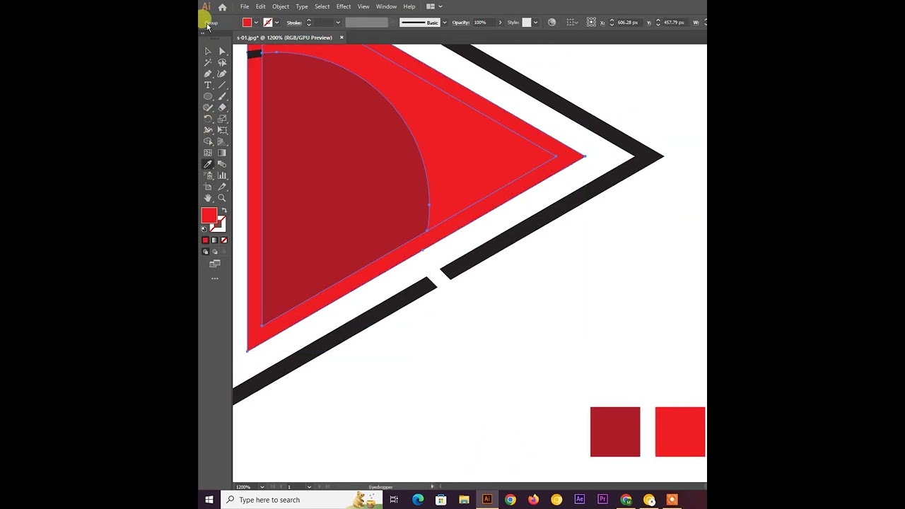 How To Make a Play Button Logo In Adobe Illustrator #shorts #graphicdesigner #logo #illustrator