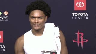 Amen Thompson PostGame Interview | LA Clippers vs Houston Rockets