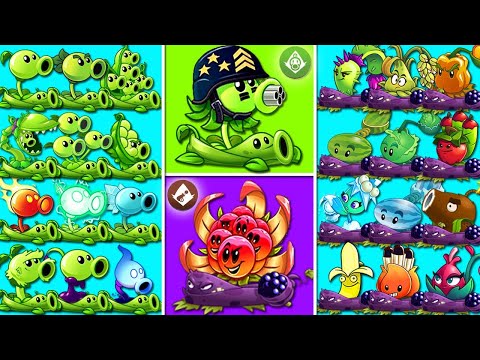 Team PEA & PEA VINE vs PULT & BLASTBERRY VINE - Who Will Win? - PvZ 2 Team Plant Battlez