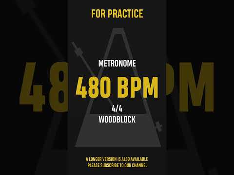 480 BPM 4/4 - Best Metronome (Sound : Wood block) #shorts
