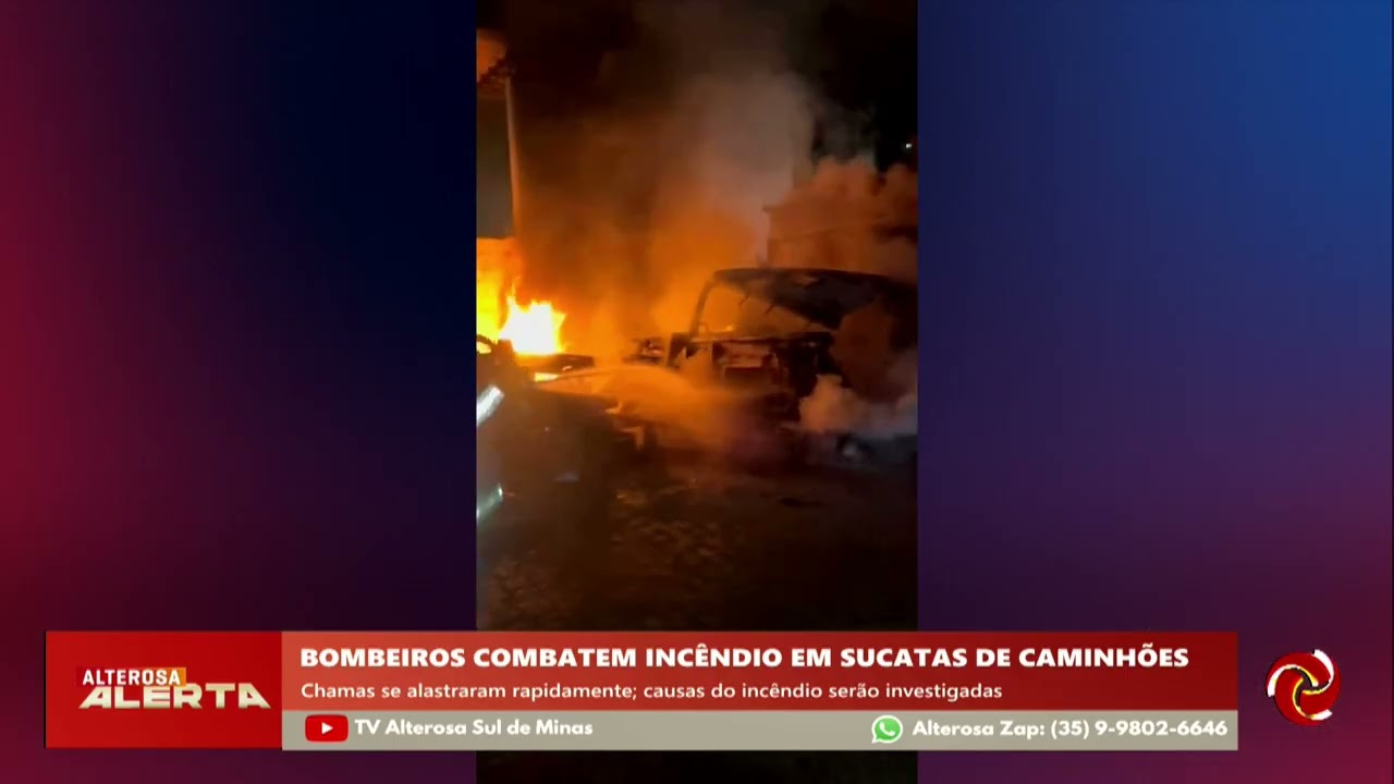 Perigo: incêndio em sucatas em Lavras