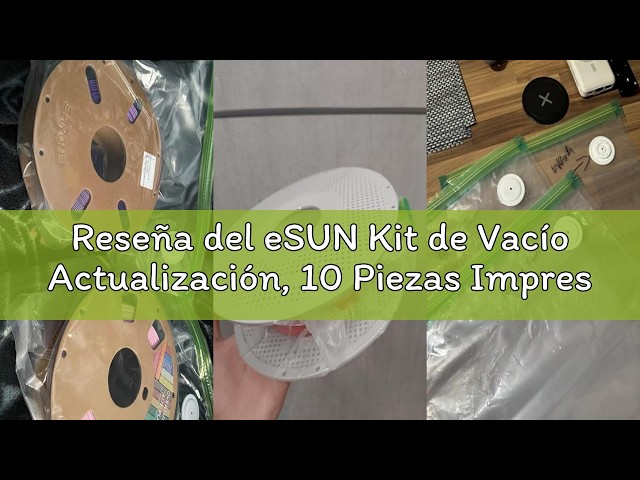Vídeo relacionado con AGPTEK Bolsas Almacenamiento Filamento 3D - Kit Vacío con Bomba Eléctrica 500mAh, Desecantes y Cremallera Hermética, Impermeable/Polvo para PLA, ABS, PETG (Material PA+PE), 30x34cm (20 Unid)