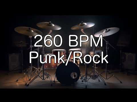 Punk/Rock Groove: 260 BPM Drum Beat for Musicians