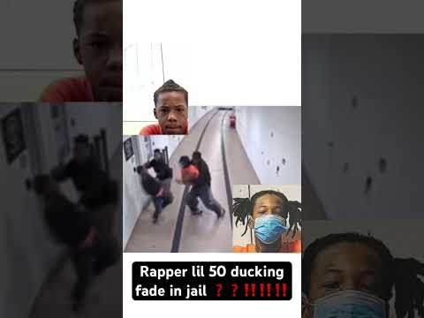 Was he ducking or the guards saved him???🤔🤔  #lil50 #fighting #jail #opps #fybjmane