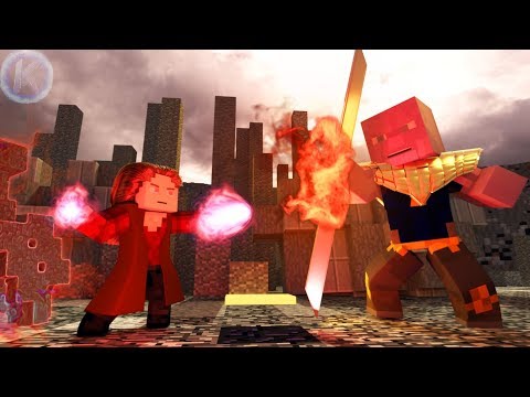 Avengers Endgame Scarlet Witch VS Thanos Minecraft Animation