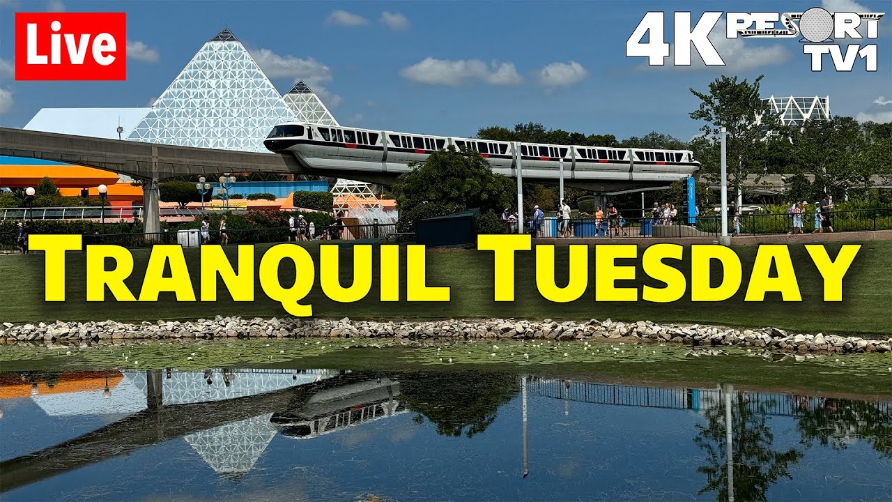🔴4K Live: Tranquil Tuesday at Epcot in 4K  - Walt Disney World Live Stream - 9-3-24