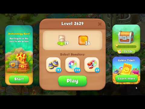 Gardenscapes 2629 Level - 18 moves - NO BooSTERS