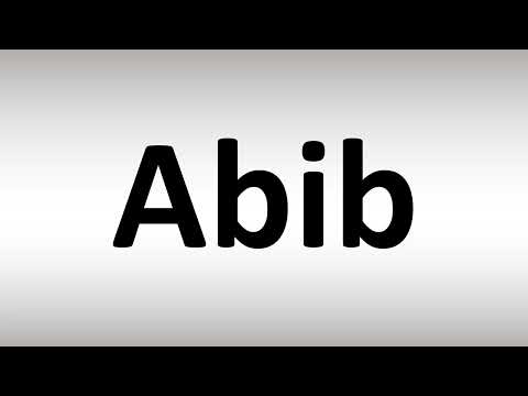 How to Pronounce Abib