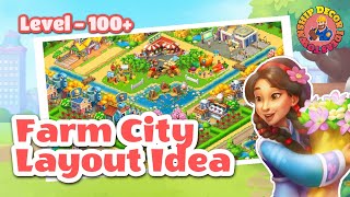 Farm City Layout Idea || Level - 100+ || Township Decor Ideas