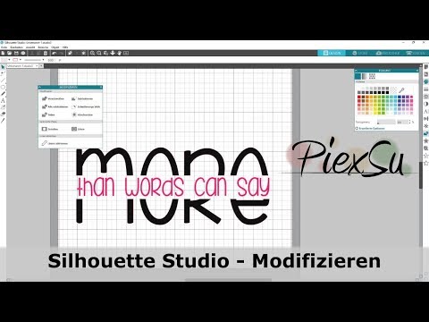 Formen und Schriften Modifizieren in Silhouette Studio | PiexSu