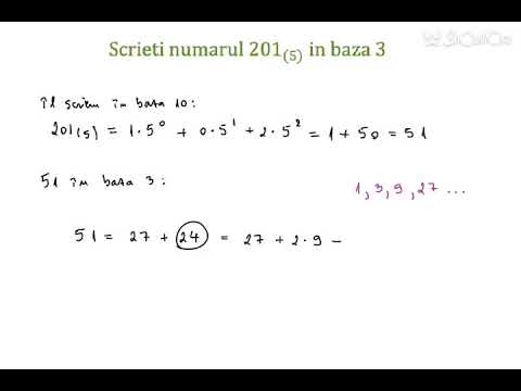 Baze de numeratie - exercitiu rezolvat 4