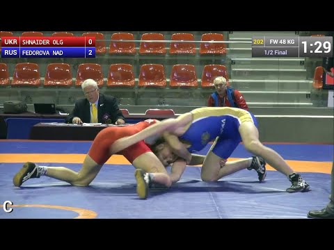 Semifinal FW - 48 kg: Nadezhda FEDOROVA (RUS) df. Olga SHNAIDER (UKR), 8-5