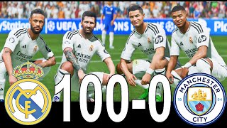 FC 25 -MESSI RONALDO NEYMAR & MBAPPE | ALL STARS | REAL MADRID 100-0 MANCHESTER CITY