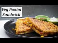 Veg Panini Sandwich Recipe | Quick Easy Snack|Best Vegetarian Italian Sandwich|Grilled Veggie Panini