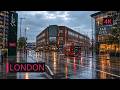4K Walking In The Rain Wembley Stadium London Relaxing ASMR Rain Walking Tour