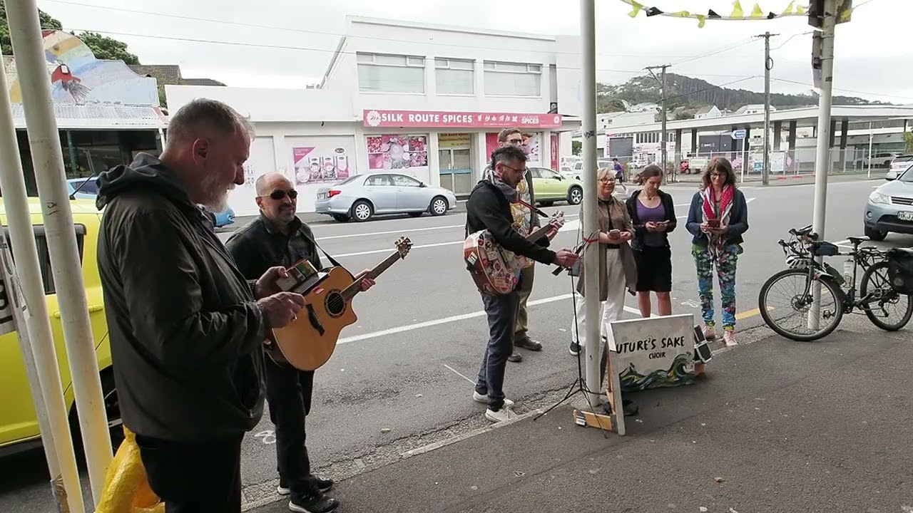 Set 2 - For Futures Sake (FFS) group singing at the 2026 Reboot launch of the 1970s Protest Photos Exhibition.