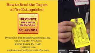 How to Properly Read a Fire Extinguisher Tag