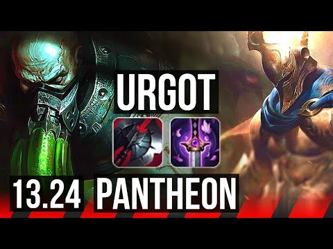 URGOT vs PANTHEON (TOP) | 6/0/1, 400+ games, Dominating | KR Grandmaster | 13.24