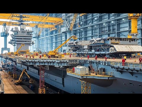 How USS Gerald R. Ford Is Built – Inside America’s Next-Gen Mega Carrier Shipyard (Full Process)