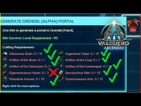 Completing The Alpha Grendel Boss Shopping List - ARK Valguero (EP 36)