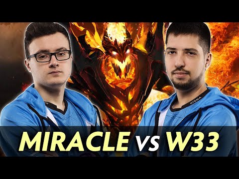 MIRACLE vs w33 Shadow Fiend — SURPRISE Timbersaw DESTROYING Supports