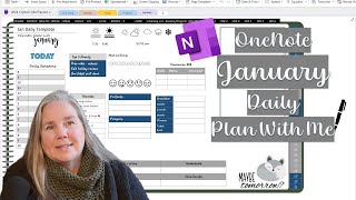 2024 OneNote Digital January Daily Planner Page Creation