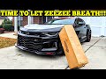 MY 2 INCH HEADERS FROM SPEED ENGINEERING FINALLY CAME IN TIME TO TURN MY ZL1 UP