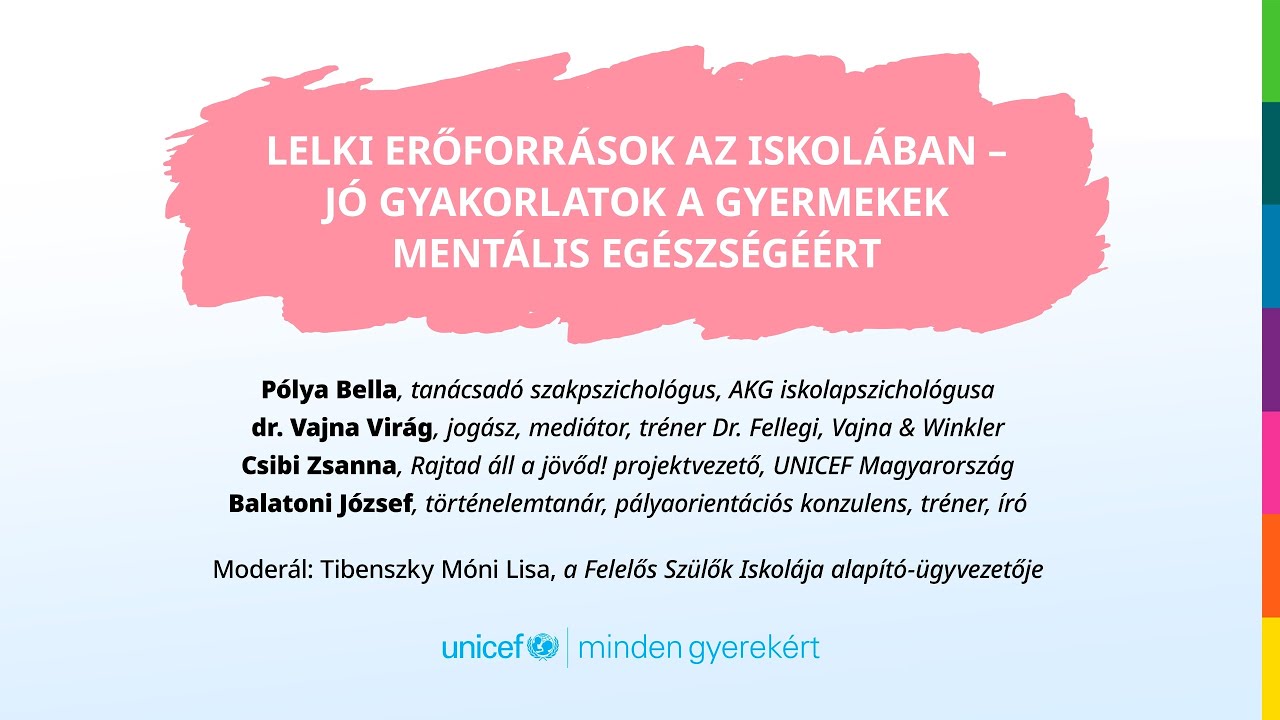Lelki erőforrások az iskolában - jó gyakorlatok a gyermekek mentális egészségéért