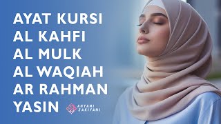 Download lagu Ayat Kursi 7x, AL KAHFI, AL MULK, AL WAQIAH, AR RAHMAN, YASIN MUROTTAL AL QURAN MERDU mp3
