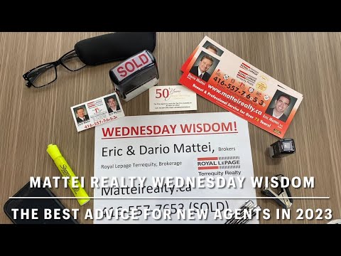 Episode 44 of Wednesday Wisdom - Advice for New Agents - Mattei Realty