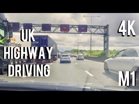 UK Highway Driving | 25 Min Dashcam Ride on the M1 Motorway