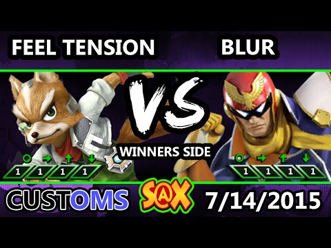 S@X 106 Customs - Feel Tension (Fox) Vs. Blur (Captain Falcon) SSB4 - Smash Wii U - Smash 4