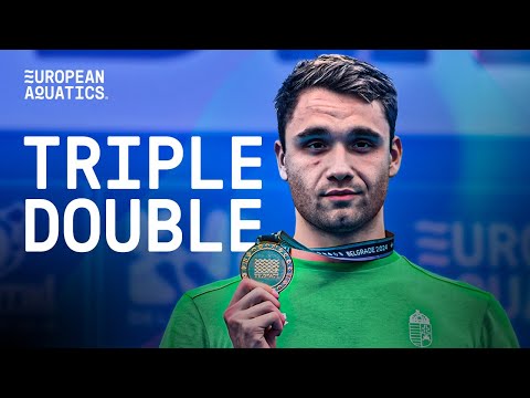 TRIPLE-DOUBLE 🤯🥇 Kristof Milak Makes History | HIGHLIGHTS | European Aquatics Championships