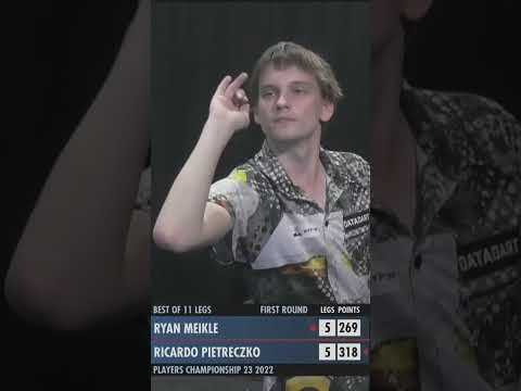 Ricardo Pietreczko wins against Ryan Meikle in PDC Players Championship 2022 Round 1! #dart #darts