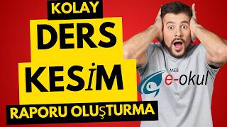 MEB Pratik Ders Kesim Raporu Hazırlama #Okulöncesi #eokul #derskesimra