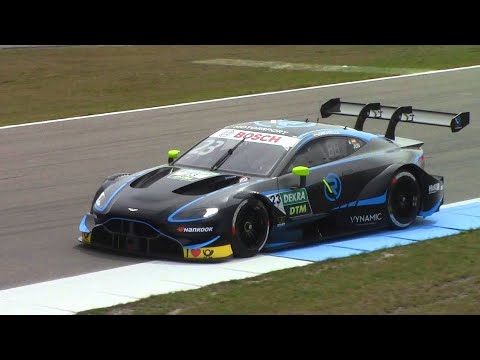 2019 Aston Martin Vantage DTM - New 600HP 2.0 Turbo Engine Sounds and Exhaust Overrun! - DTM Assen