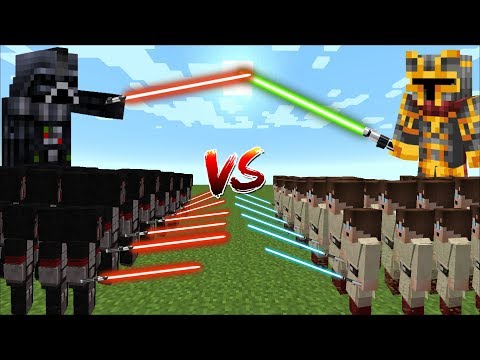 Minecraft STAR WARS JEDI VS EVIL SITH BATTLE MOD / FIGHT OFF THE EVIL STAR WARS MOBS !! Minecraft