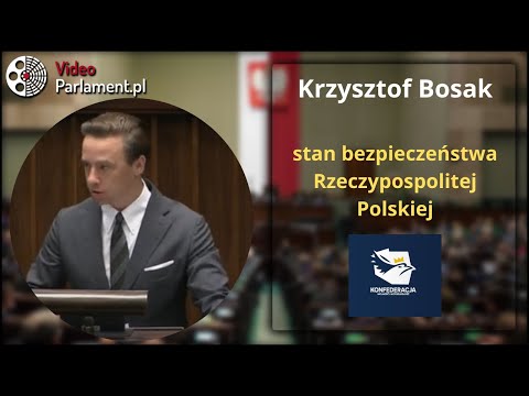 Krzysztof Bosak - Informacja MON ws. stanu bezpieczeństwa RP