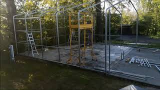 Building a VersaTube 30x30 metal building as work shop - part 1 - asse
