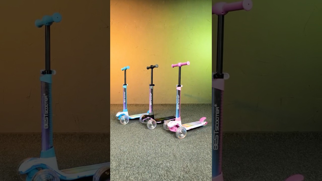 Триколісний самокат Best Scooter LS-44087 з підсвіткою (чорний)