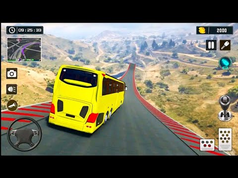 Crazy Bus Stunt Driving Simulator - Impossible Bus Mega Ramp Racing - Android GamePlay