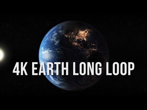 4K Earth Rotating Half Hour Loop - Relaxing Screensaver