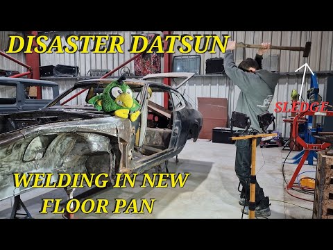 Replacing The DISASTER Floor Pan On This Classic Datsun - Restoration