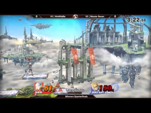 Versus Weekly 6/18/15 - Winners Qtrs - NickRiddle (ZSS/Sheik) vs. Master Raven (Sheik) - Smash 4